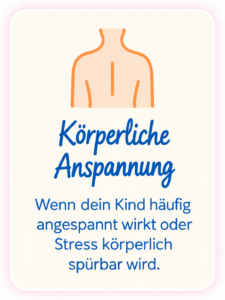 Körperliche Anspannung Begleitende Kinesiologie wenn Stress bei Kindern körperlich spürbar wird