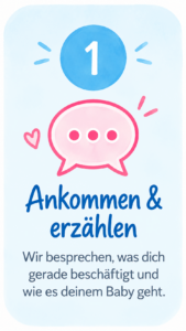 Baby Balancing – Ankommen & erzählen Ankommen und erzählen beim Baby Balancing – kurzes Gespräch über die aktuelle Situation des Babys