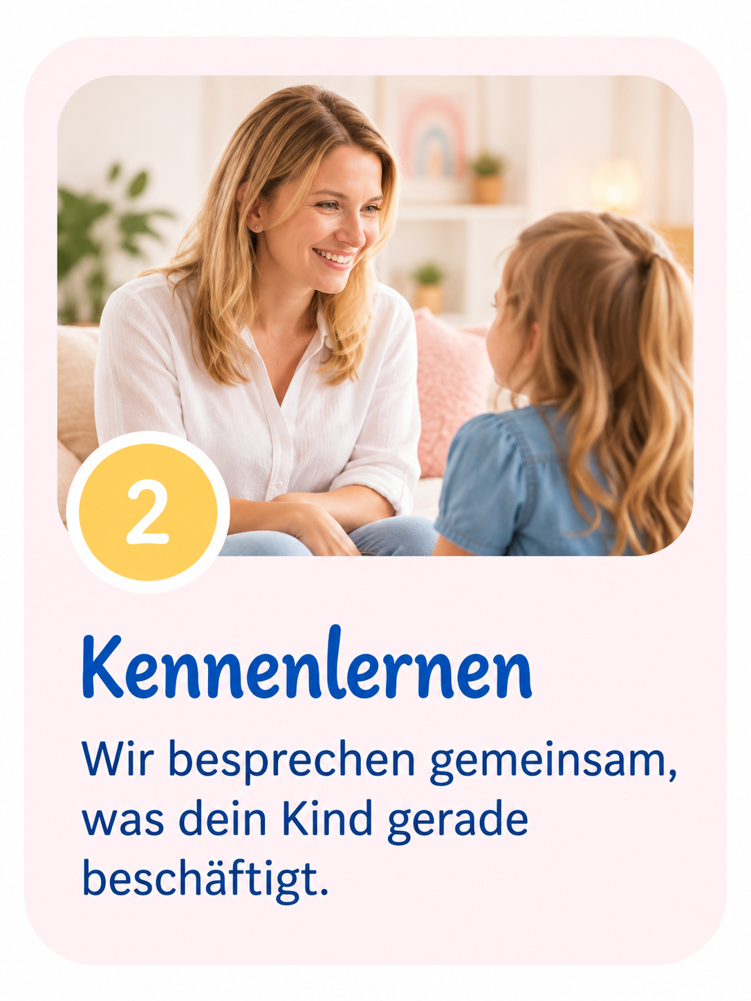 Kennenlernen Kennenlernen beim Kinesiologie-Termin – Gespräch über das, was das Kind gerade beschäftigt