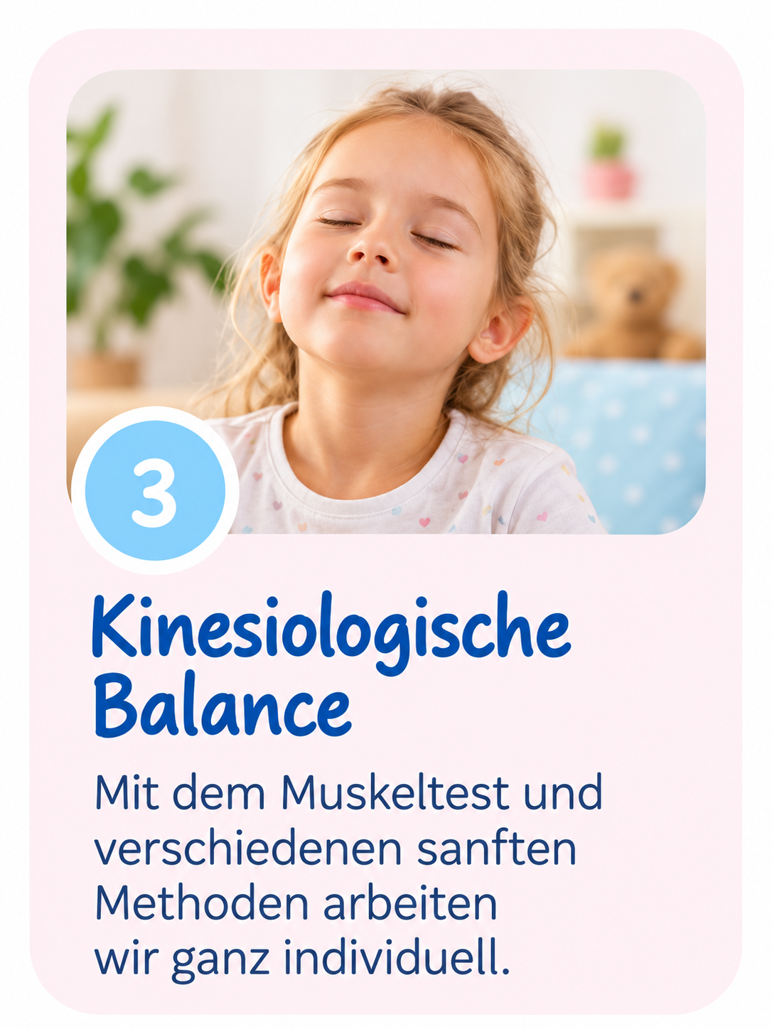 Kinesiologische Balance Kinesiologische Balance für Kinder mit sanftem Muskeltest und individuell ausgewählten Methoden