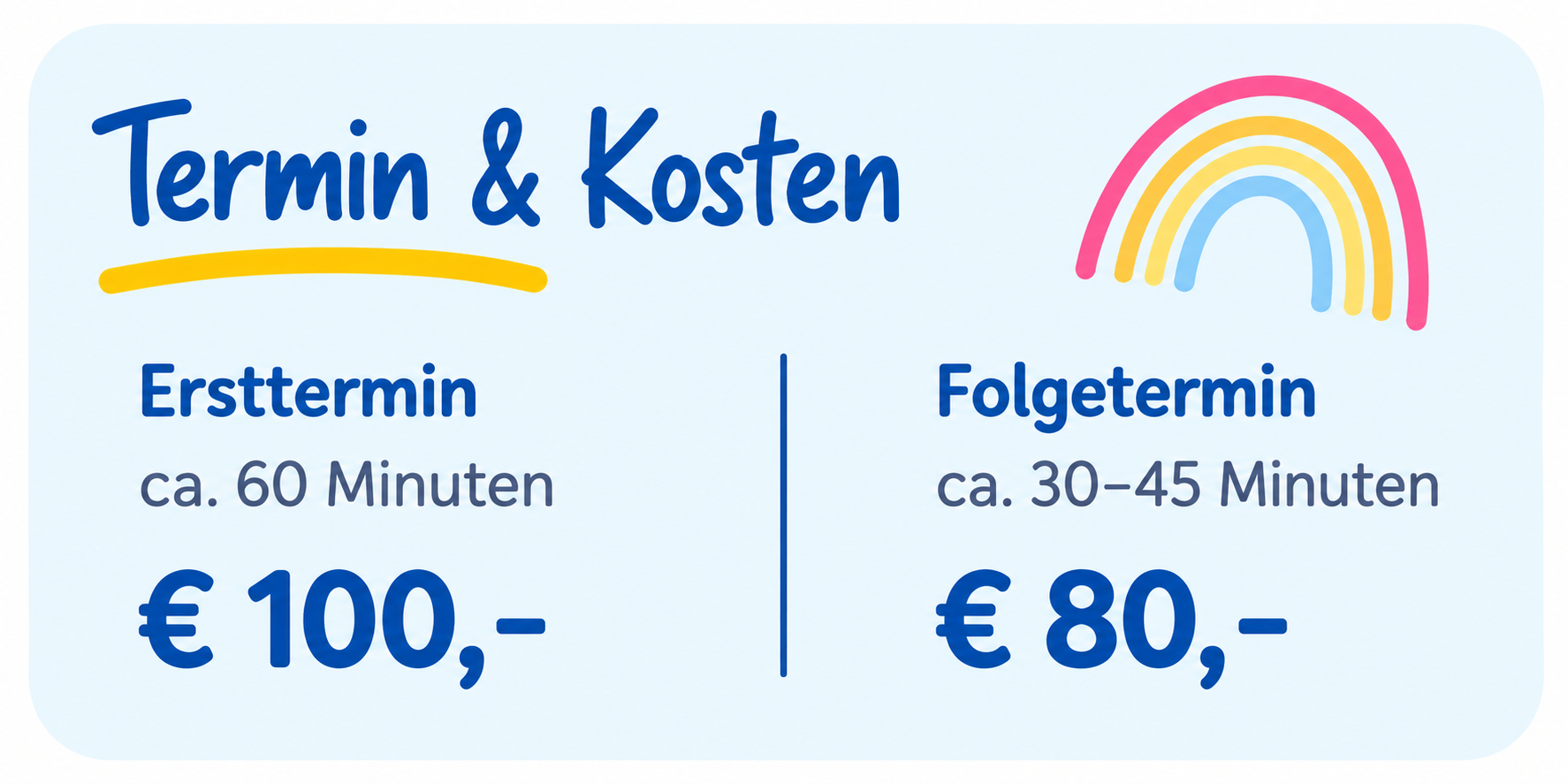 Termin & Kosten im Kindervitalzentrum
